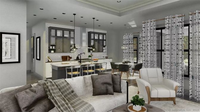 Dining room, Interior, Kitchen, Pendant Lights, Recessed Lighting, Wine Storage