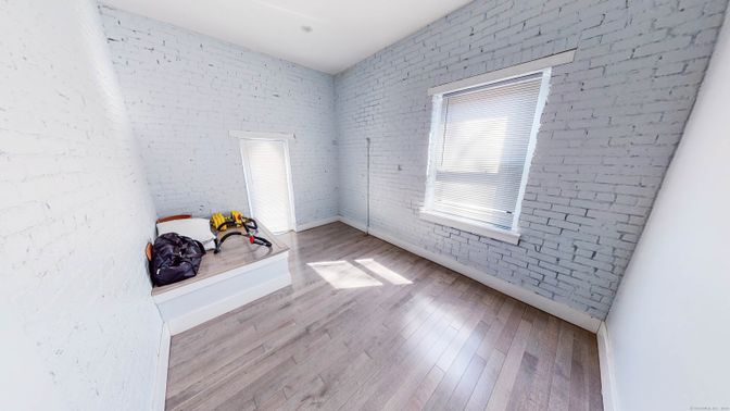 Empty room, Interior, Stone Walls, Wood Texture Flooring