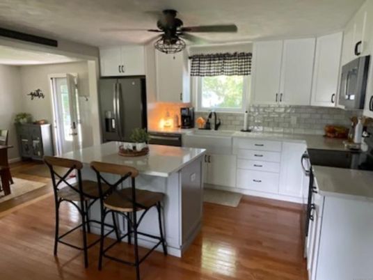 Interior, Kitchen, Wood Texture Flooring