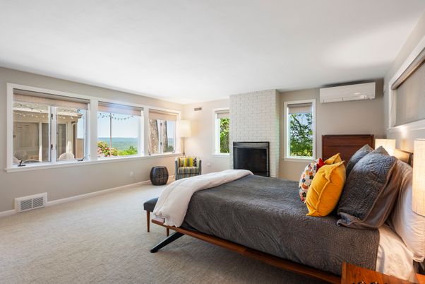 Bedroom, Fireplace, Interior, Water