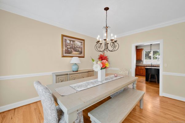 Chandelier, Dining room, Interior, Wood Texture Flooring