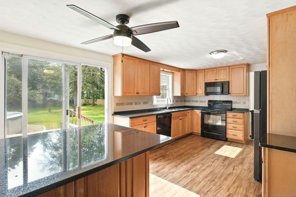 Interior, Kitchen, Wood Texture Flooring