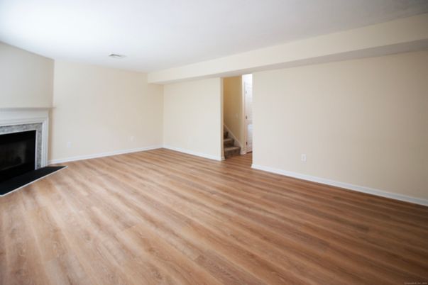 Empty room, Fireplace, Interior, Wood Texture Flooring