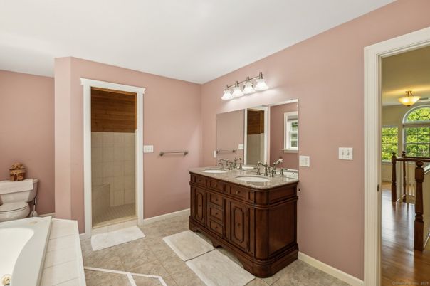 Bathroom, Dual Sink Vanities, Glass Shower, Interior