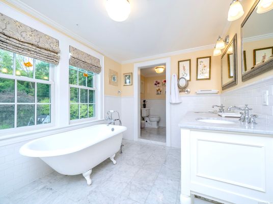 Bathroom, Dual Sink Vanities, Free Standing Baths, Interior, Marble