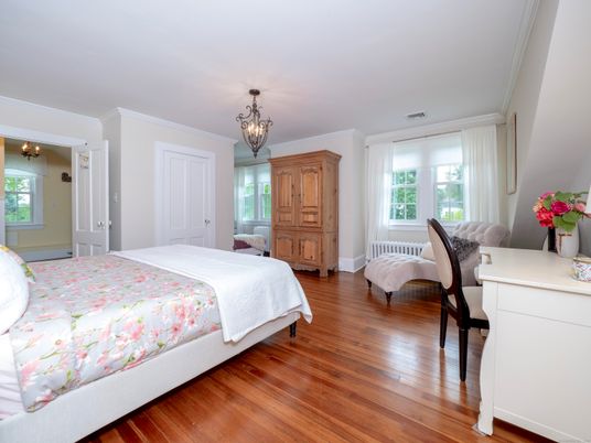 Bedroom, Chandelier, Interior, Wood Texture Flooring