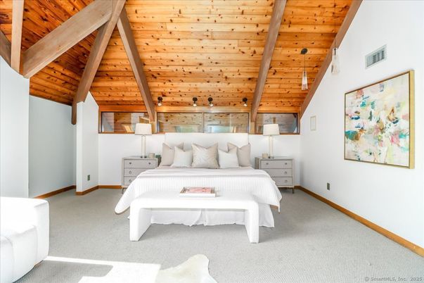 Bedroom, Interior, Wooden Beams, Wooden Ceilings