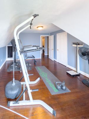 Fitness Equipment, Interior, Wood Texture Flooring