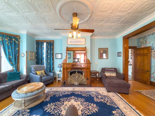 Fireplace, Interior, Wood Texture Flooring