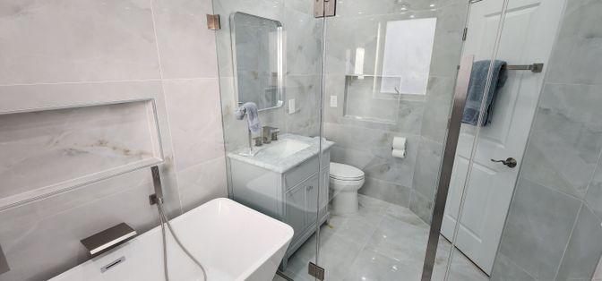 Bathroom, Glass Shower, Interior