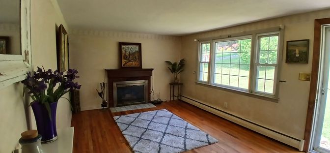 Fireplace, Interior, Wood Texture Flooring