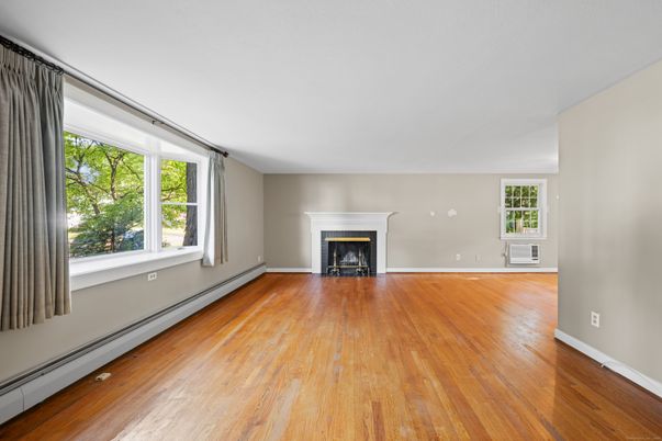 Empty room, Fireplace, Interior, Wood Texture Flooring