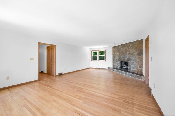 Empty room, Fireplace, Interior, Wood Texture Flooring