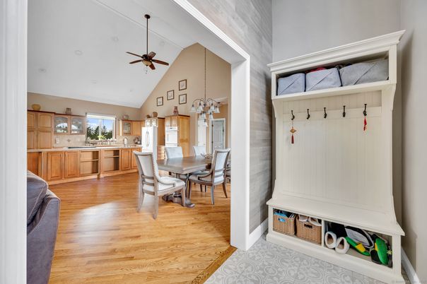Dining room, Interior, Wood Texture Flooring