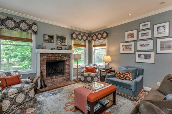 Fireplace, Interior, Living room, Recessed Lighting