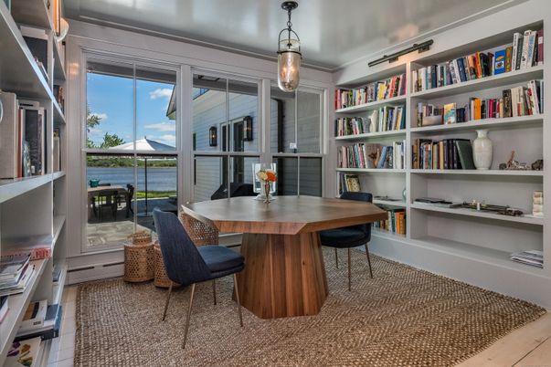 Home Office, Interior, Pendant Lights, Water