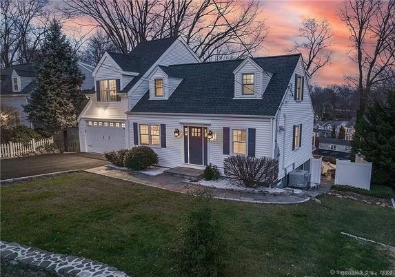 Attached, Backyard, Detached Garage, Exterior, Facade, Cape Cod