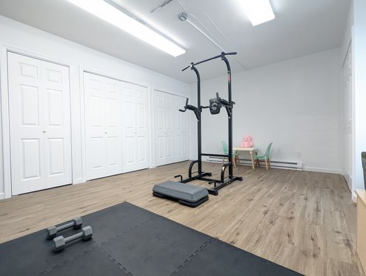 Fitness Equipment, Interior, Wood Texture Flooring