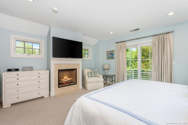 Bedroom, Fireplace, Interior, Recessed Lighting