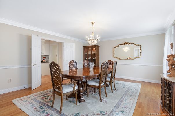 Chandelier, Dining room, Interior, Wood Texture Flooring