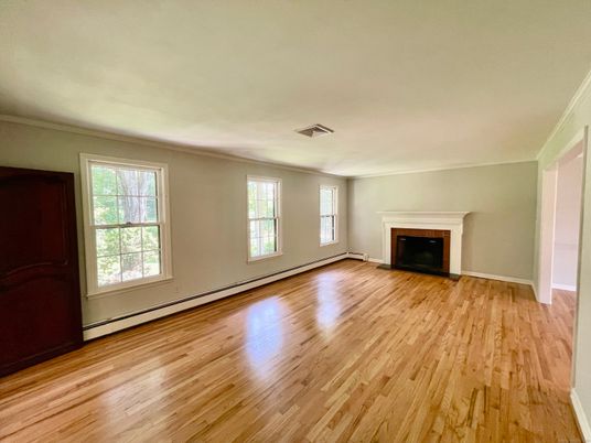 Empty room, Fireplace, Interior, Wood Texture Flooring