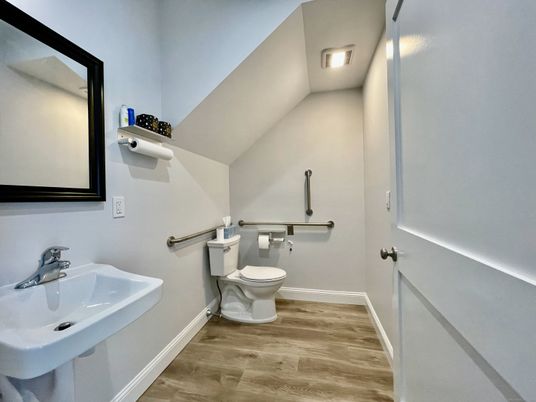 Bathroom, Interior, Wood Texture Flooring