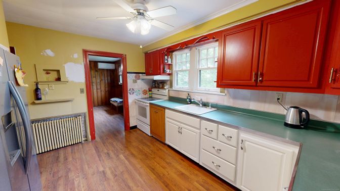 Interior, Kitchen, Wood Texture Flooring