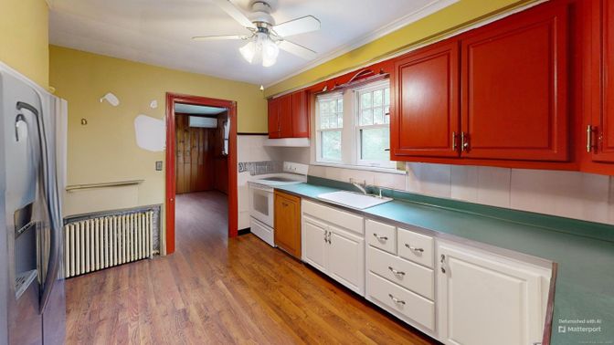 Interior, Kitchen, Wood Texture Flooring