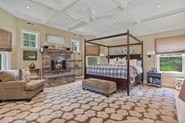 Bedroom, Fireplace, Interior, Recessed Lighting
