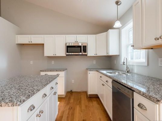 Interior, Kitchen, Pendant Lights, Stainless Steel Appliances, Wood Texture Flooring