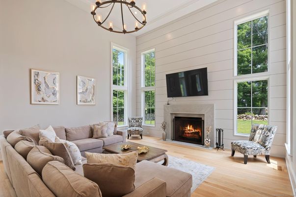 Chandelier, Fireplace, Interior, Living room, Wood Texture Flooring