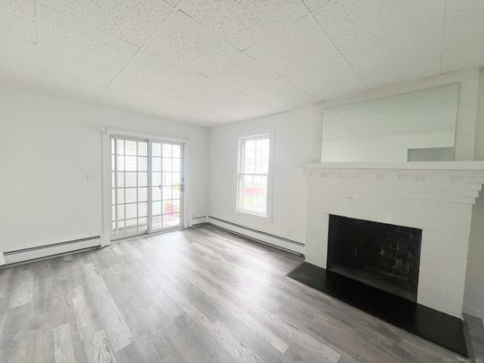 Empty room, Fireplace, Interior, Wood Texture Flooring