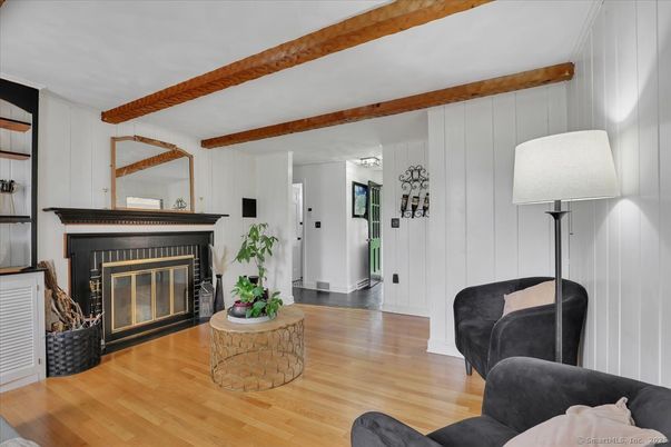 Fireplace, Interior, Wooden Beams, Wood Texture Flooring