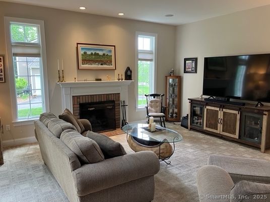 Fireplace, Interior, Living room, Recessed Lighting