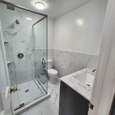 Bathroom, Glass Shower, Interior, Marble, Marble Walls