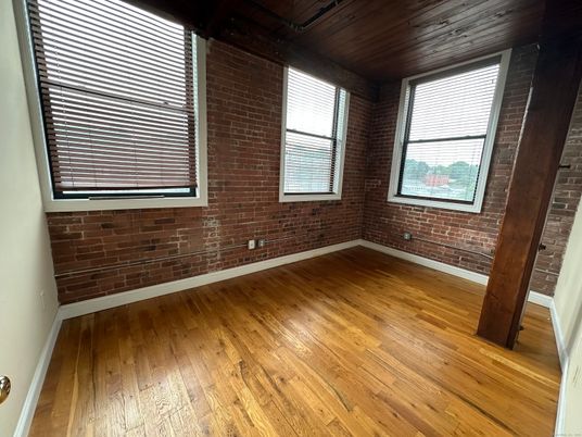 Empty room, Interior, Stone Walls, Wooden Ceilings, Wood Texture Flooring