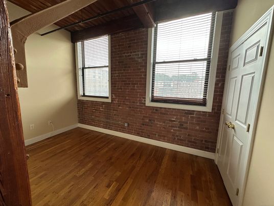 Empty room, Interior, Stone Walls, Wood Texture Flooring