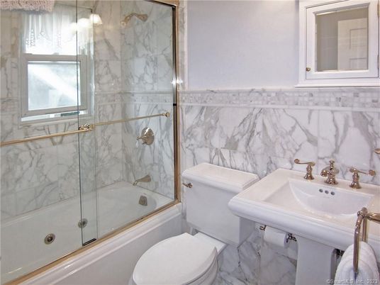 Bathroom, Glass Shower, Interior, Marble Walls