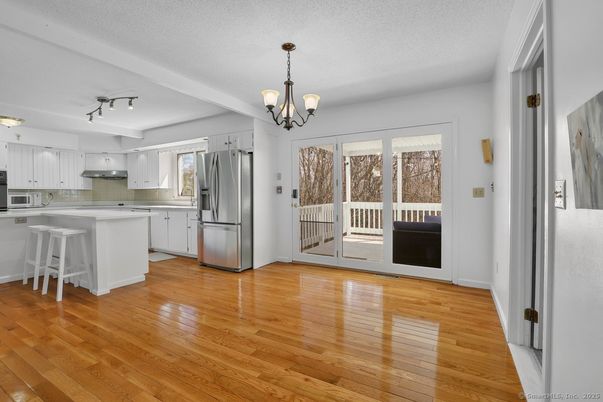 Chandelier, Interior, Kitchen, Pendant Lights, Wood Texture Flooring