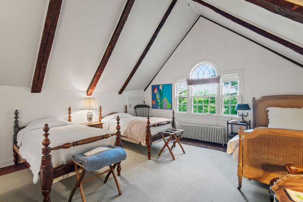 Bedroom, Interior, Wooden Beams
