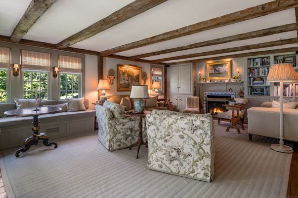 Fireplace, Interior, Living room, Wooden Beams