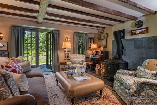 Fireplace, Interior, Living room, Wooden Beams