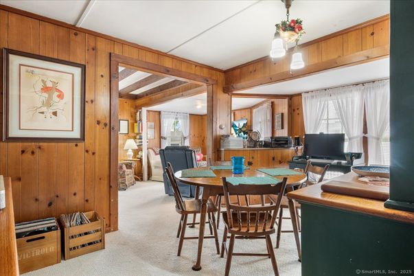 Dining room, Interior, Wooden Beams, Wooden Walls