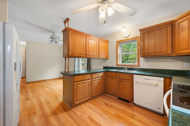Interior, Kitchen, Wood Texture Flooring