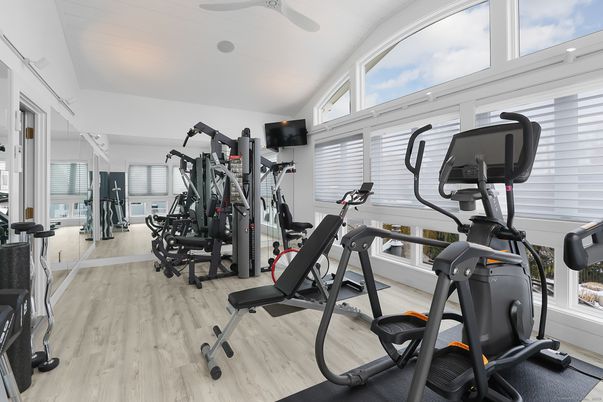 Fitness Equipment, Gym, Interior, Wood Texture Flooring