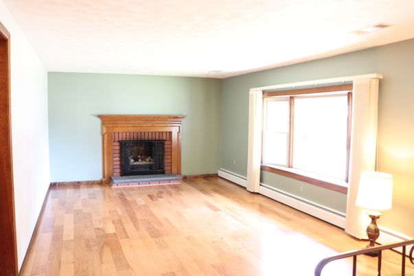 Empty room, Fireplace, Interior, Wood Texture Flooring