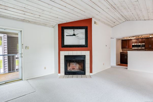 Fireplace, Interior, Kitchen, Wooden Ceilings
