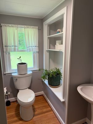 Bathroom, Interior, Wood Texture Flooring