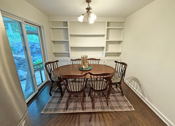 Dining room, Interior, Wood Texture Flooring