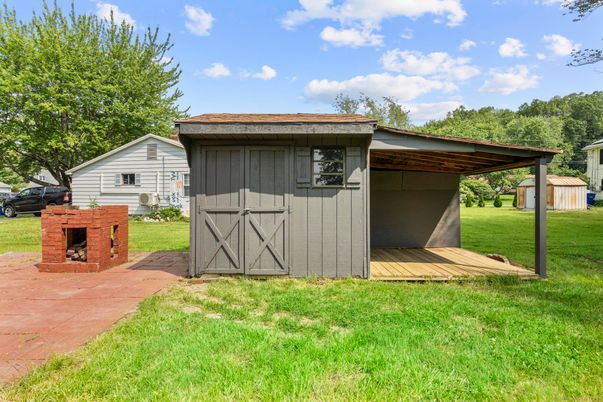Backyard, Exterior, Fireplace